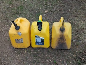 3 Yellow DieselGas Cans