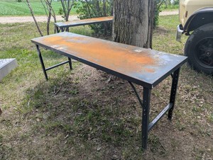 Heavy Duty Adjustable Steel Work Table