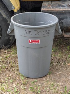 Commercial Rubbermaid Trash Can - Gray