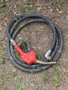 Red Gas Hose with Handle and Trigger