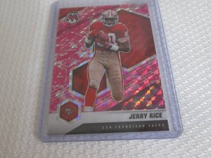 2021 Mosaic Jerry Rice Pink Prizm C...