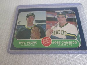 1986 Fleer Jose Canseco Rookie Card...