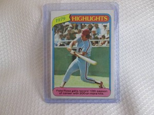 1980 Topps Pete Rose Highlight Card...