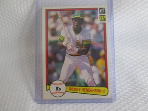 1982 Donruss Rickey Henderson Card...