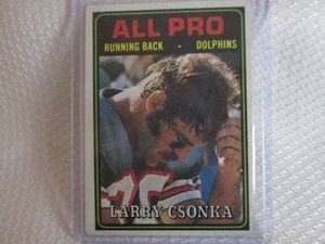 1974 Topps Larry Csonka Card...