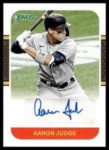 Aaron Judge Auto 2021 Donruss #87S-AJ Signed Baseball Card