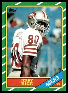 Jerry Rice RC 1986 Topps #161 Rookie Vintage Football Card