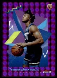 Terrence Shannon RC 75 2025 Topps Finest Purple #155 Rookie Minnesota Timberwolves Basketball Card Numbered 4575