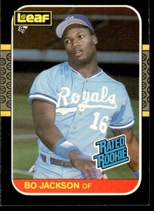 Bo Jackson RC 1987 Leaf Rated Rookie #35 Vintage Baseball Card