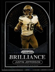 Justin Jefferson Brilliance Insert 2022 Prizm #B-10 Minnesota Vikings Football Card