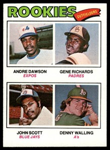 Andre Dawson RC 1977 Topps Rookei Outfielders #473 Vintage Baseball Card