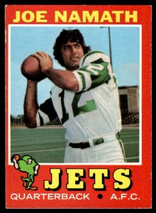 Joe Namath 1971 Topps #250 Vintage Baseball Card