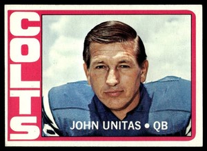 Johnny Unitas 1972 Topps #165 Vintage Football Card