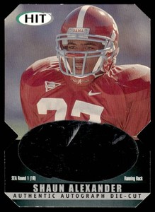 Shaun Alexander Auto RC 2000 HIT Die Cut #A37 Signed Football Rookie Card
