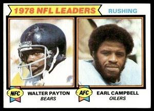 Earl Campbell  Walter Payton 1979 Topps Rushing Leaders #3 Vintage Football Card