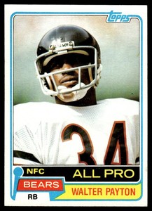 Walter Payton 1981 Topps #400 Vintage Football Card