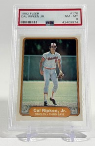 Cal Ripken Jr. RC PSA 8 NM-MT Graded Slab 1982 Fleer #176 Rookie Vintage Baseball Card