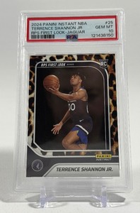 Terrence Shannon Jr. RC 10 PSA 10 Gem Mint Graded Slab 2024 Panini Instant NBA RPS First Look - Jaguar #25 Numbered 210 Minnesota Timberwolves Rookie Basketball Card