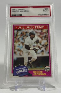 Reggie Jackson PSA 7 NM Graded Slab 1981 Topps #400 Vintage Baseball Card
