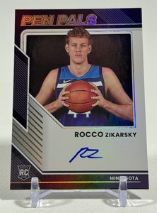 Rocco Zikarsky On-Card Auto RC 2025-26 Panini Pen Pals #PP-RCV Minnesota Timberwolves Rookie Basketball Card