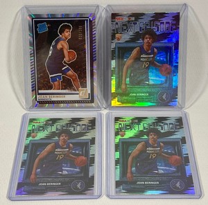 Joan Berringer 4 Rookie Card Lot w 199 2026 Topps #NE-17 and Donruss #11 Minnesota Timberwolves Basketball
