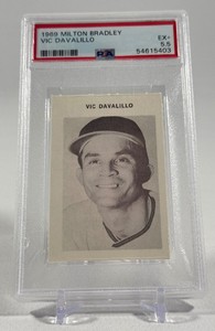 Vic Davalillo PSA 5.5 EX Graded Slab 1969 Milton Bradley Vintage Baseball Card