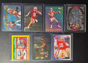 Joe Montana  Steve Young 7-Card Football Card Lot