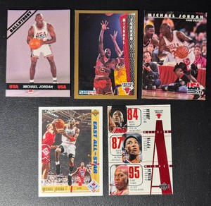 Michael Jordan 5-Card Basketball Card Lot