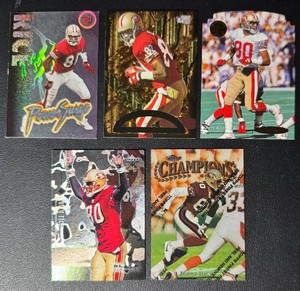 Jerry Rice 5-Card Football Card Lot