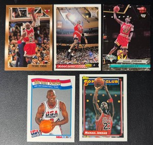 Michael Jordan 5-Card Basketball Card Lot (2)