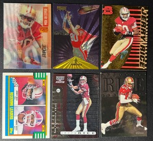 Jerry Rice 6-Card Football Card Lot