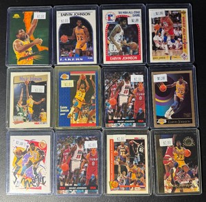 Magic Johnson 12-Card Basktball Card Lot