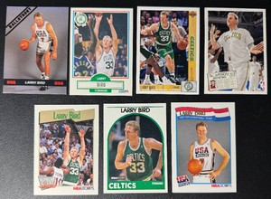Larry Bird 7-Card Basketball Card Lot
