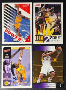 Kobe Bryant 4-Card Basketball Card Lot (3)