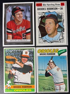 Brooks Robinson 4-Card Baseball Card Lot