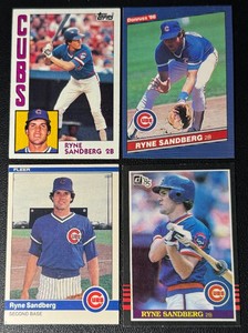 Ryne Sandberg 4-Card Baseball Card Lot