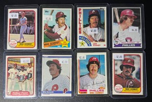 Mike Schmidt 8-Card Baseball Card Lot