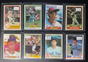 Carl Yastrzemski 8-Card Vintage Baseball Card Lot