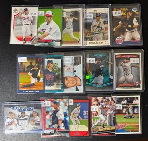 Joe Mauer 15-Card Minnesota Twins Baseball Card Lot (Includes Card 299)