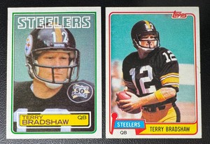 Terry Bradshaw 2-Card Vintage Football Card Lot