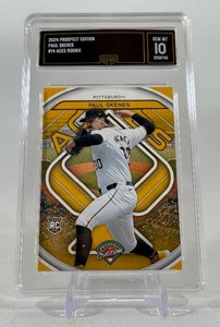 Paul Skenes Gem Mint 10 Graded Slab RC 2024 Prospect Edition Aces Rookie #14 Baseball Card