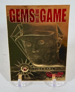 Nolan Ryan Gems of th eGame 23kt Gold Limited Edition baseball Card