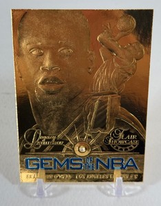 Shaquille ONeal Gems of the NBA 1997 Flair Showcase Legacy Collection 23kt Gold Limited Edition Basketball Card