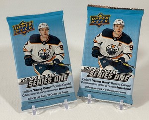 2 Packs - 2022-23 Upper Deck Hockey Series 1 Young Guns Rookie Cards - #1