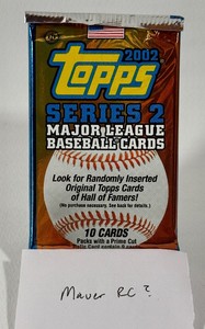 2002 Topps Series 2 Baseball Card Pack - Mauer RC