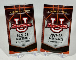 2 Packs - 2021-22 Bowman University Basketball Cards