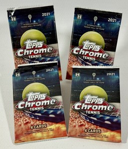 4 Packs - 2021 Topps Chrome Tennis Cards