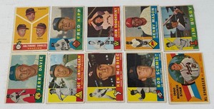 10 Card Lot - 1960 Topps Vintage Baseball - #2