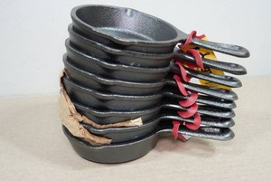 Set of 8 Lodge 2 Cast Iron Skillets