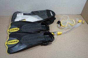 Cressi Adult Rondine Palau Fin Snorkel Set - Fin Size LXL